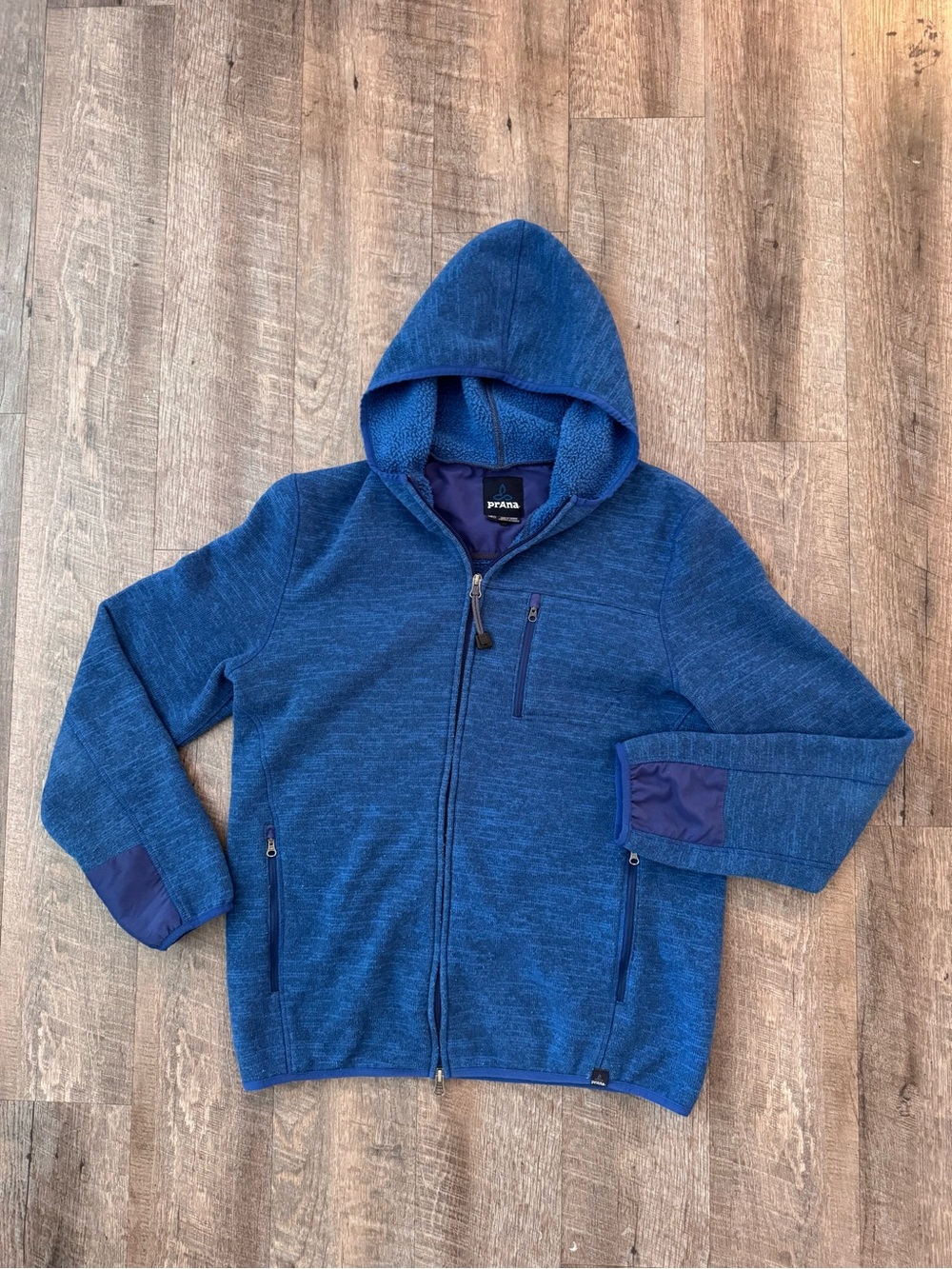 Prana Kids Blue Hooded Full-Zip Jacket